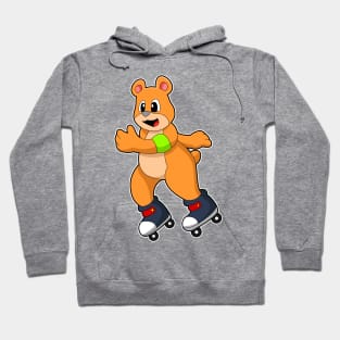 Bear as Skater with Inline skates Hoodie